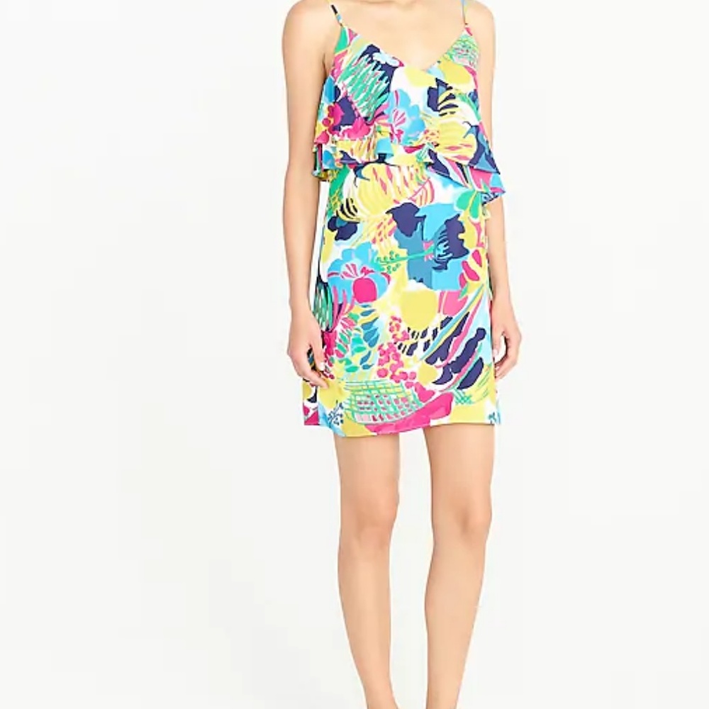 J Crew Ruffle-Front Cami Dress